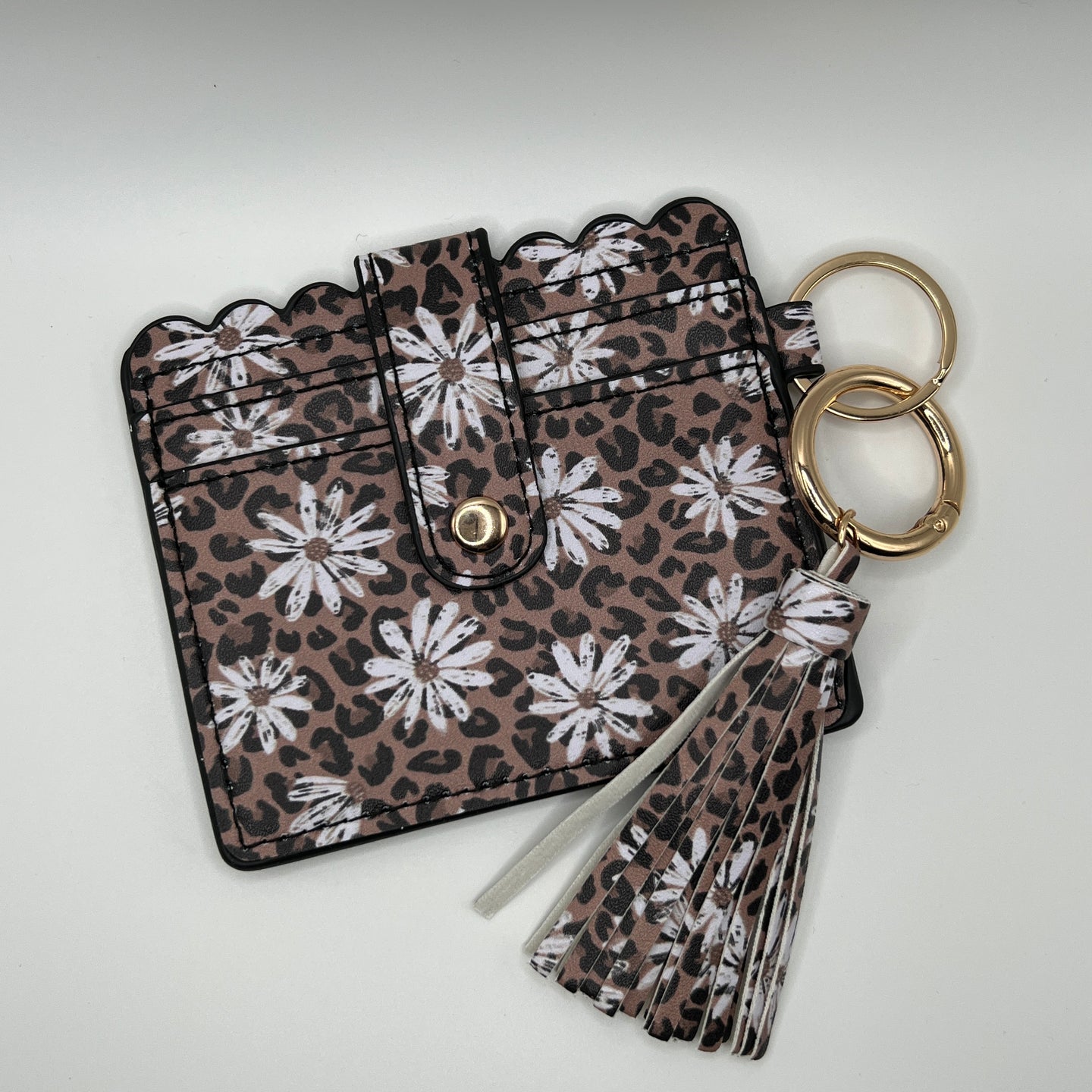 Leopard Daisy Wallet w/Tassel